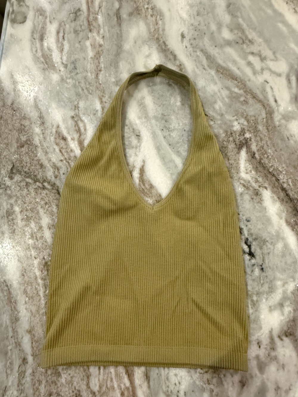 Ribbed Olive Green Tank Top